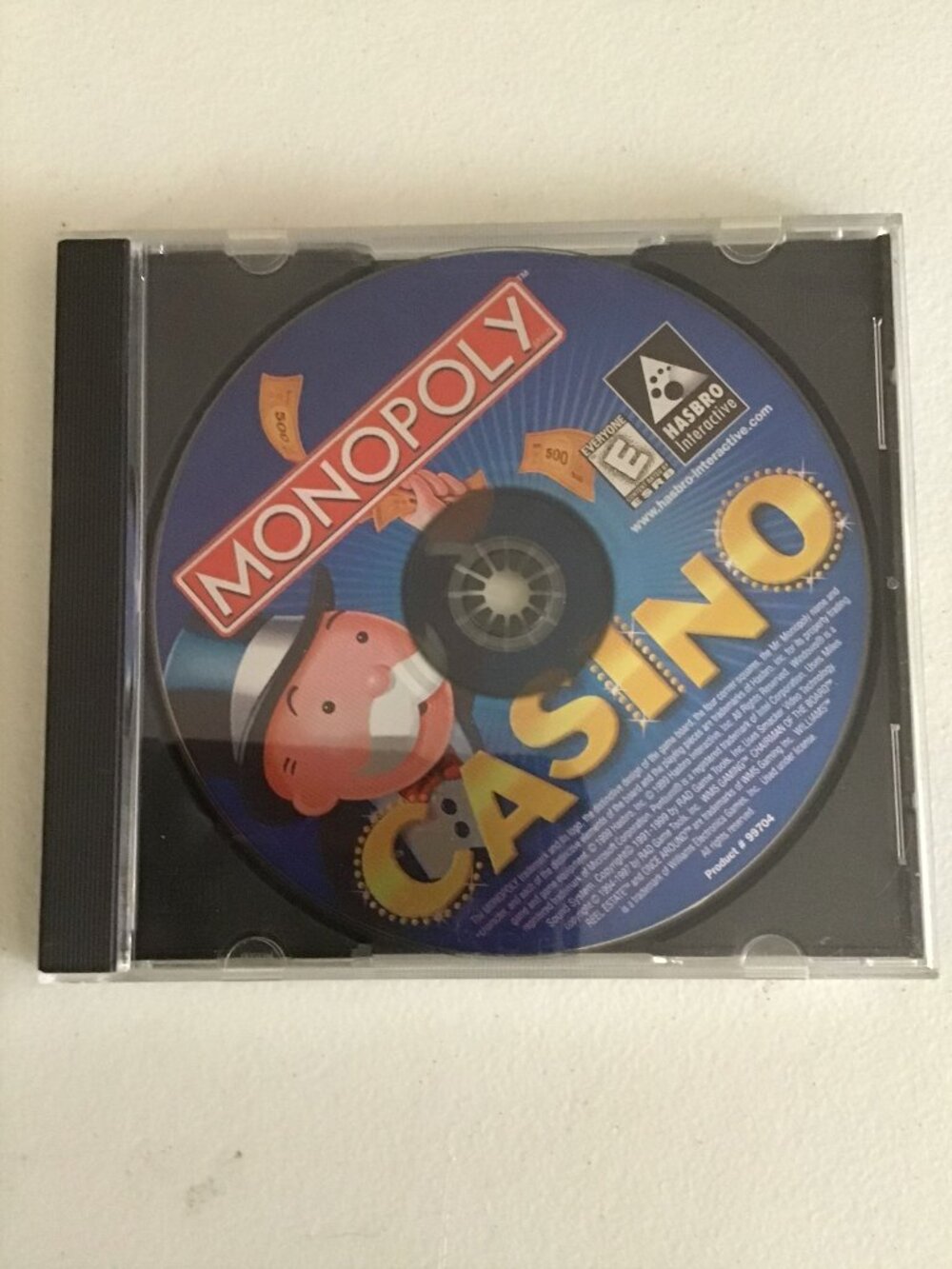 Monopoly Casino 40 Games PC CD-ROM Windows 95/98 Tested Works No Scratches Hasbr